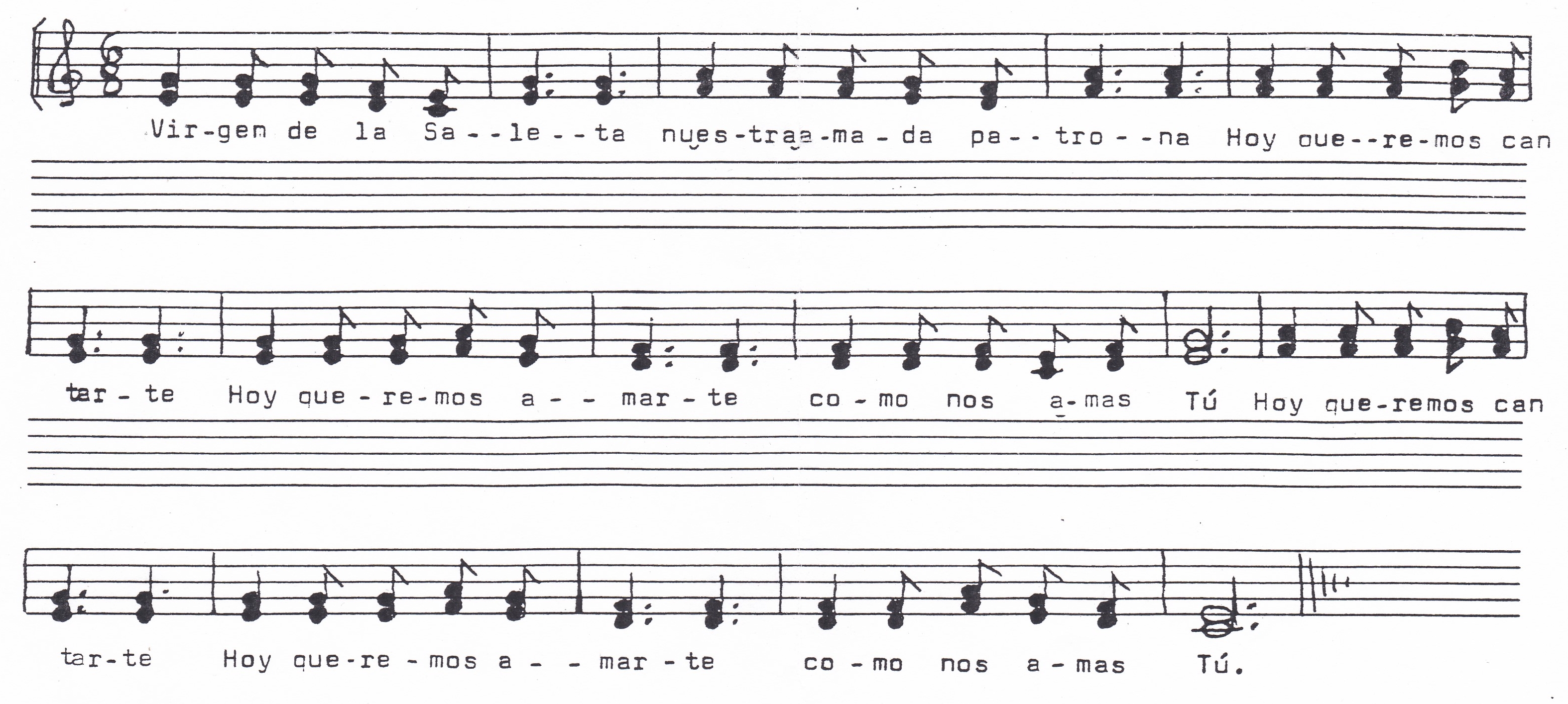 Himno Saleta Partitura